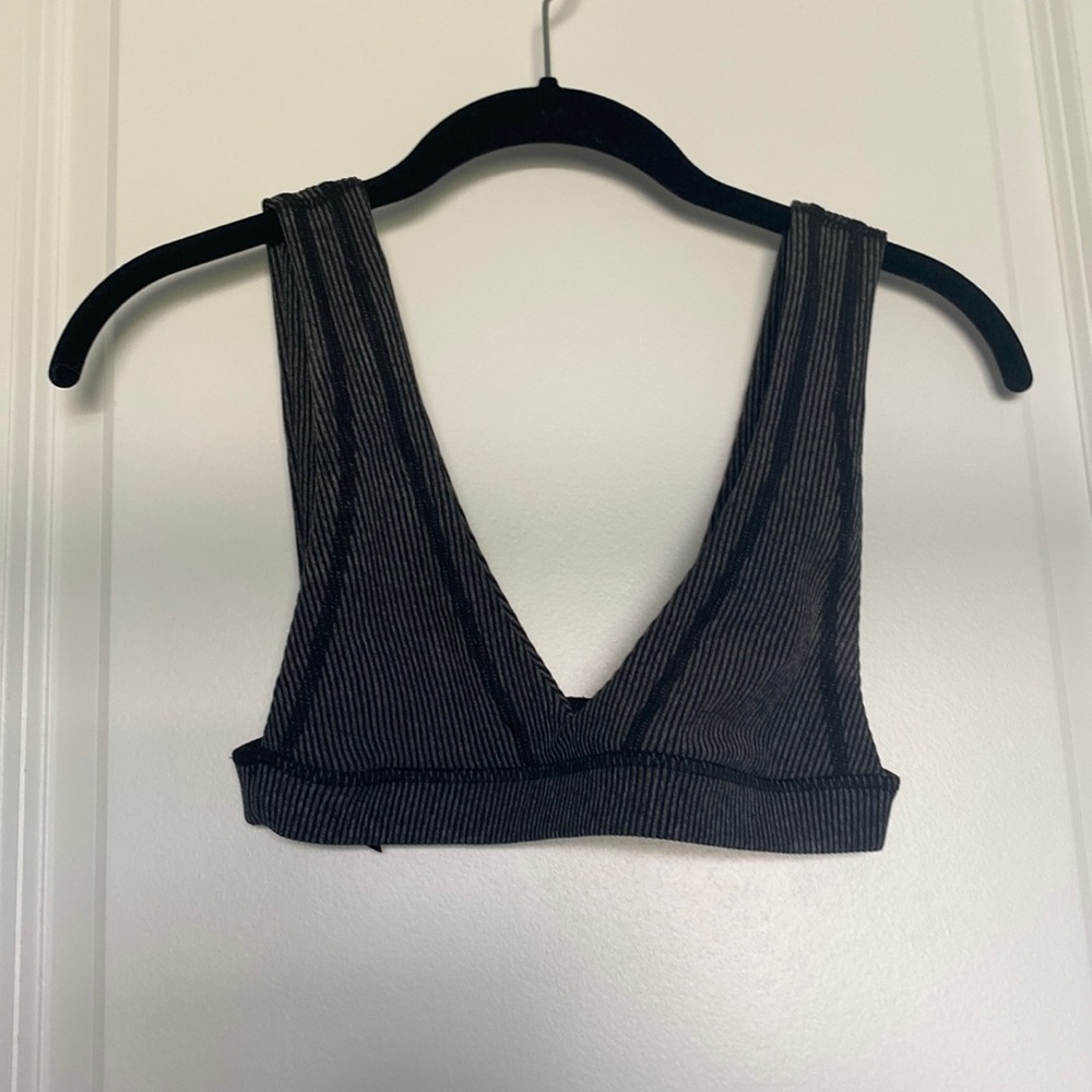 For Love & Lemons Eva Bra in Black Gray